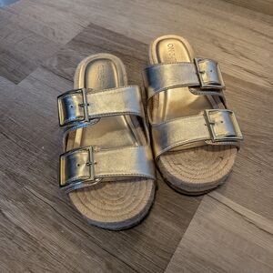 On 34th Brushed Gold Women's Sandals